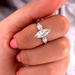 Warren Jewelers - Marquise and Pear diamond custom ring