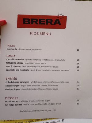 Menu photo 3 BRERA osteria Las Vegas, NV