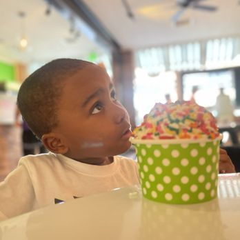 Fresh Local Ice Cream - Our son enjoyed his vanilla scoop with sprinkles! - Ice Cream & Frozen Yogurt Near Me - Apex, North Carolina