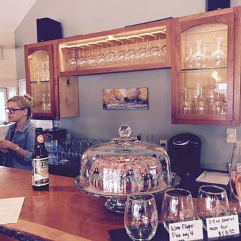 Deerprint Wine - The bar indoors at Deerprint. Adorable place with yummy small plates and a nice selection of wine. A hidden gem in La Veta! - New American Near Me - La Veta, Colorado