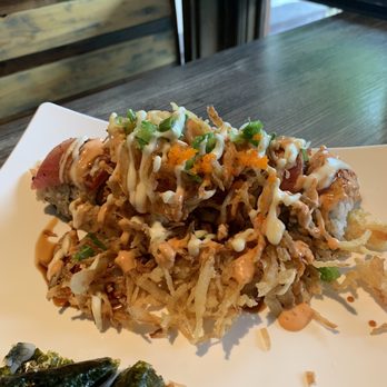 Sushi R91 - Tuna Tataki Roll. Recommend light sauce! - Japanese Near Me - Riverside, California