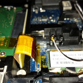 VT Services - they broke my connector so how did they repair it they shoved a piece of blue plastic in to hold it in and used a piece antistatic tape - IT Services & Computer Repair Near Me - Wheeling, Illinois