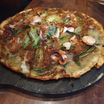 Five Senses - Hae mool pa jun aka seafood pancake - Korean Near Me - New York, New York Five Senses - Hae mool pa jun aka seafood pancake - Korean Near Me - New York, New York