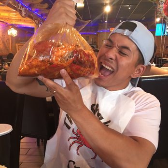 Shaking Crab - The hubby was obviously excited to dig into his shrimp and crawfish - Cajun/Creole Near Me - Virginia Beach, Virginia Shaking Crab - The hubby was obviously excited to dig into his shrimp and crawfish - Cajun/Creole Near Me - Virginia Beach, Virginia