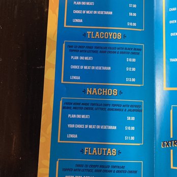 Tacos El Torito Blanco - Menu - Mexican Near Me - Wilkes-Barre, Pennsylvania