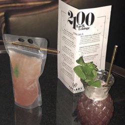 2100 Bar and Lounge - The Jurassic punch (lt) Self-Made billionaire (rt)