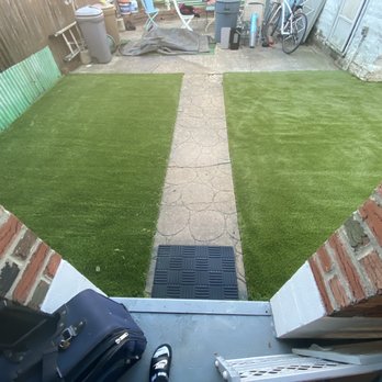 Greenr World Grass - After Greenr World Pet Turf Installation - Landscape Architects or Designers Near Me