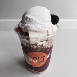 Bolt Fresh Bar - Power Parfait With whipped coconut cream...Delicious!