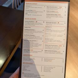 Breakfast Menu