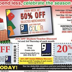 Goodwill - Coupons that Goodwill NO longer accept.