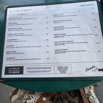 The Pink Dinghy - Menu - Breakfast & Brunch Near Me - Virginia Beach, Virginia The Pink Dinghy - Menu - Breakfast & Brunch Near Me - Virginia Beach, Virginia