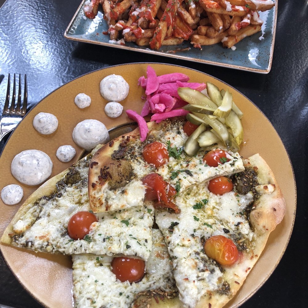 Zaatar and cheese manakeesh
