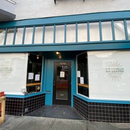 Exterior outside entrance of La Lucha Coffee Bar - San Francisco, California Exterior outside entrance of La Lucha Coffee Bar - San Francisco, California