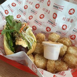 Bacon bahn mi with sushi tater tot's Bacon bahn mi with sushi tater tot's