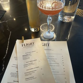 Flight A Gathering Place - Paper Plane and Flor Del Sur drinks - Modern European Near Me - Charlotte, North Carolina Flight A Gathering Place - Paper Plane and Flor Del Sur drinks - Modern European Near Me - Charlotte, North Carolina