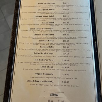 Chef’s Table - Menu - Mediterranean Near Me - San Antonio, Texas