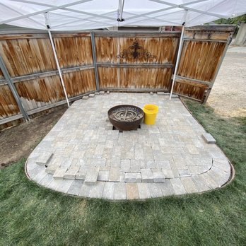 Aspen Landscape Design - New FirePit paver patio in process - Landscape Architects or Designers Near Me