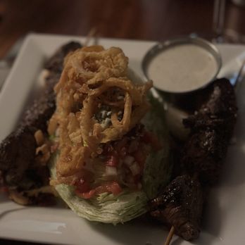 1200 Chophouse - Wedge salad with filet skewers - New American Near Me - St. Petersburg, Florida