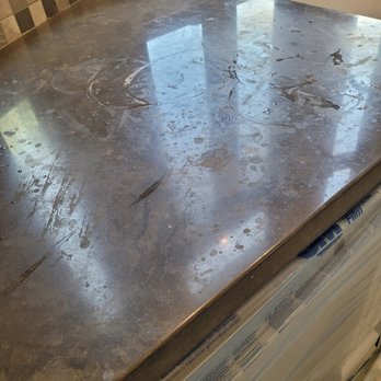 Morris Cleaning & Restoration - Limestone countertop before restoration - Carpet Cleaning Near Me Morris Cleaning & Restoration - Limestone countertop before restoration - Carpet Cleaning Near Me