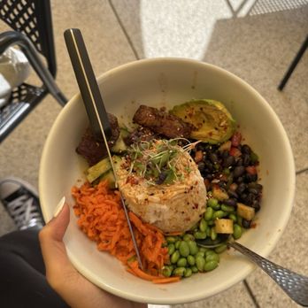 Barrique Wine & Brew Bar - Rice bowl with steak - Wine Bars Near Me - Lake Geneva, Wisconsin