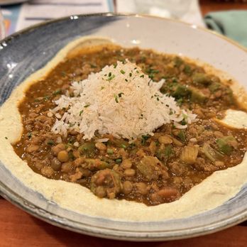 Boatwright's Dining Hall - Creole Lentils and "Chorizo" - Cajun/Creole Near Me - Lake Buena Vista, Florida