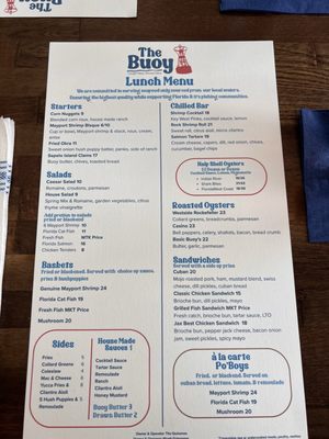 Menu photo 2 The Buoy Jacksonville, FL Menu photo 2 The Buoy Jacksonville, FL