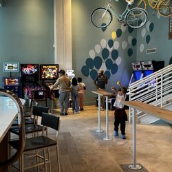 Boardwalk Bar & Arcade - First floor arcade games near the bar
