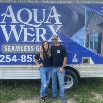 Aqua Werx Seamless Gutters - Owners, Caleb and Jordan Harrison - Gutter Services Near Me - Robinson, Texas Aqua Werx Seamless Gutters - Owners, Caleb and Jordan Harrison - Gutter Services Near Me - Robinson, Texas