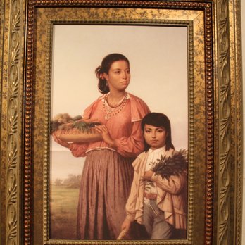 Chitimacha Museum - Painting of a Chitimacha woman and child. - Art Museums Near Me - Charenton, Louisiana
