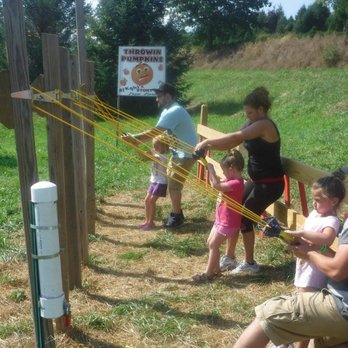 Kohls Stony Hill Tree Farm - Use sling shots to chunk pumpkins during the fall. - Christmas Trees Near Me - Milton, Pennsylvania Kohls Stony Hill Tree Farm - Use sling shots to chunk pumpkins during the fall. - Christmas Trees Near Me - Milton, Pennsylvania