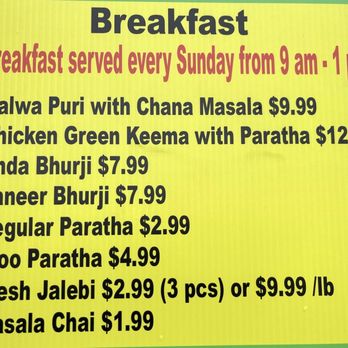 Masala Kitchen - breakfast menu - Pakistani Near Me - Cedar Park, Texas