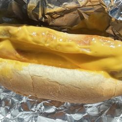 Amabiles Hot Dogs - Hot dog with cheese.