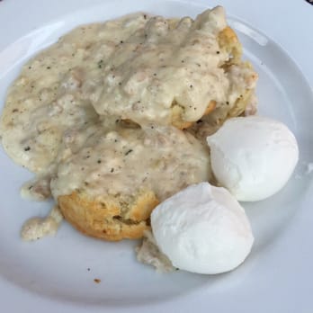Stone Park Cafe - Biscuit and gravy w/ poached eggs - New American Near Me - Brooklyn, New York Stone Park Cafe - Biscuit and gravy w/ poached eggs - New American Near Me - Brooklyn, New York
