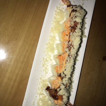 MoRi House - Who's YO Daddy Roll - Inside king crab tempura, avocado, spicy mayo, crunchy, outside topped crunchy, masago, tobiko - really good - Sushi Bars Near Me - Suwanee, Georgia MoRi House - Who's YO Daddy Roll - Inside king crab tempura, avocado, spicy mayo, crunchy, outside topped crunchy, masago, tobiko - really good - Sushi Bars Near Me - Suwanee, Georgia