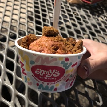 Amy's Ice Creams - Vegan red velvet with ginger snap toppings - Ice Cream & Frozen Yogurt Near Me - Houston, Texas Amy's Ice Creams - Vegan red velvet with ginger snap toppings - Ice Cream & Frozen Yogurt Near Me - Houston, Texas