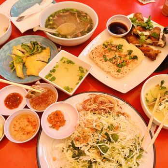 Pho Ga An Nam - a table full of food - Vietnamese Near Me - San Jose, California