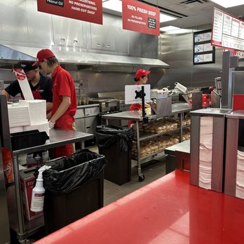 Five Guys - Gentleman in the red shirt has impeccable customer service skills!!! - Burgers Near Me - Panama City Beach, Florida Five Guys - Gentleman in the red shirt has impeccable customer service skills!!! - Burgers Near Me - Panama City Beach, Florida