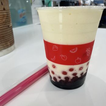 The Boba Ave - A peach smoothie made incorrectly - Bubble Tea Near Me - Los Angeles, California