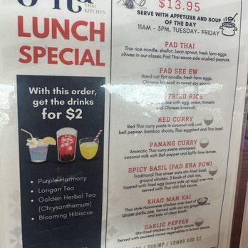 Osha Thai Kitchen - Lunch menu - Thai Near Me - Houston, Texas