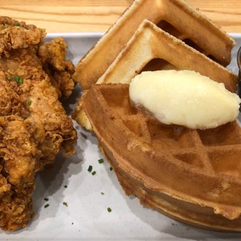 The Gray Olive Cafeteria - Fried chicken and waffle with homemade spicy Korean sauce - Breakfast & Brunch Near Me - Burnaby, British Columbia The Gray Olive Cafeteria - Fried chicken and waffle with homemade spicy Korean sauce - Breakfast & Brunch Near Me - Burnaby, British Columbia