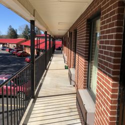 Ingleside Motel - Second Floor. Exterior hallway of Ingleside Motel.