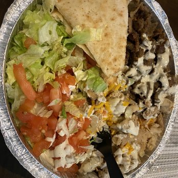 The Halal Guys - Combo (Chicken and Gyro) Platter - Halal Near Me - Pearland, Texas The Halal Guys - Combo (Chicken and Gyro) Platter - Halal Near Me - Pearland, Texas