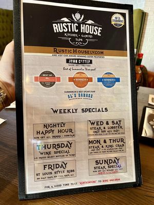 Menu photo 6 Rustic House Las Vegas, NV