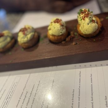 Nick's On 2nd - Bacon Deviled Eggs - New American Near Me - Long Beach, California Nick's On 2nd - Bacon Deviled Eggs - New American Near Me - Long Beach, California