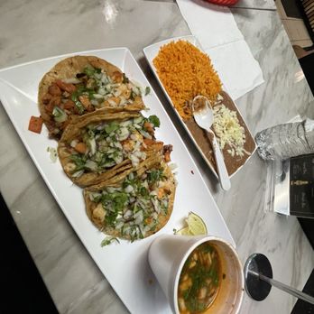 Que Pasa Taqueria - Combo 1? (3 tacos and rice and beans) w/side of consumeè for .99. - Tacos Near Me - Sterling Heights, Michigan Que Pasa Taqueria - Combo 1? (3 tacos and rice and beans) w/side of consumeè for .99. - Tacos Near Me - Sterling Heights, Michigan