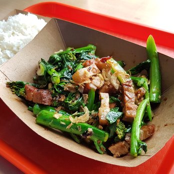Longtail Kitchen - Stir-fried Gai Lan and Pork Belly - Thai Near Me - New Westminster, British Columbia Longtail Kitchen - Stir-fried Gai Lan and Pork Belly - Thai Near Me - New Westminster, British Columbia