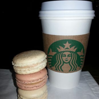 Macaron by Patisse - Starbucks next door. Vanilla, white chocolate strawberry and salted caramel. - Macarons Near Me - Houston, Texas Macaron by Patisse - Starbucks next door. Vanilla, white chocolate strawberry and salted caramel. - Macarons Near Me - Houston, Texas