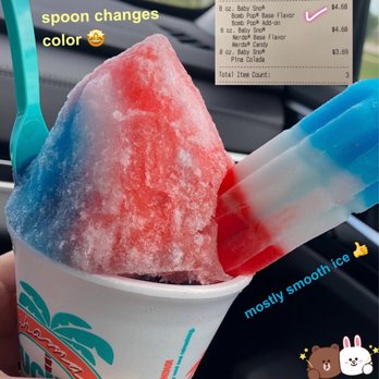 Bahama Buck's - Tasty smooth ice - lil nephew enjoyed his 8 oz baby size (huge since it included the popsicle lol) - Shaved Ice Near Me - Leander, Texas Bahama Buck's - Tasty smooth ice - lil nephew enjoyed his 8 oz baby size (huge since it included the popsicle lol) - Shaved Ice Near Me - Leander, Texas