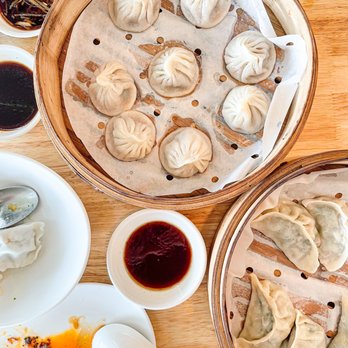 Hidden Dumpling House - Xiaolongbao Pork, Shrimp, Chives Dumplings Chicken, Cilantro, & Cabbage Dumplings - Chinese Near Me - Elk Grove, California