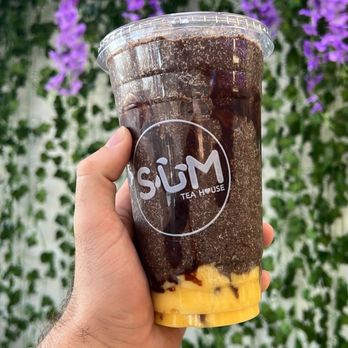Sum Tea House - Chocolate Oreo Snowy Add on: + egg pudding - Bubble Tea Near Me - Saint Louis, Missouri